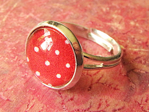 Flipi Dots- Vintage Ring silberfarben